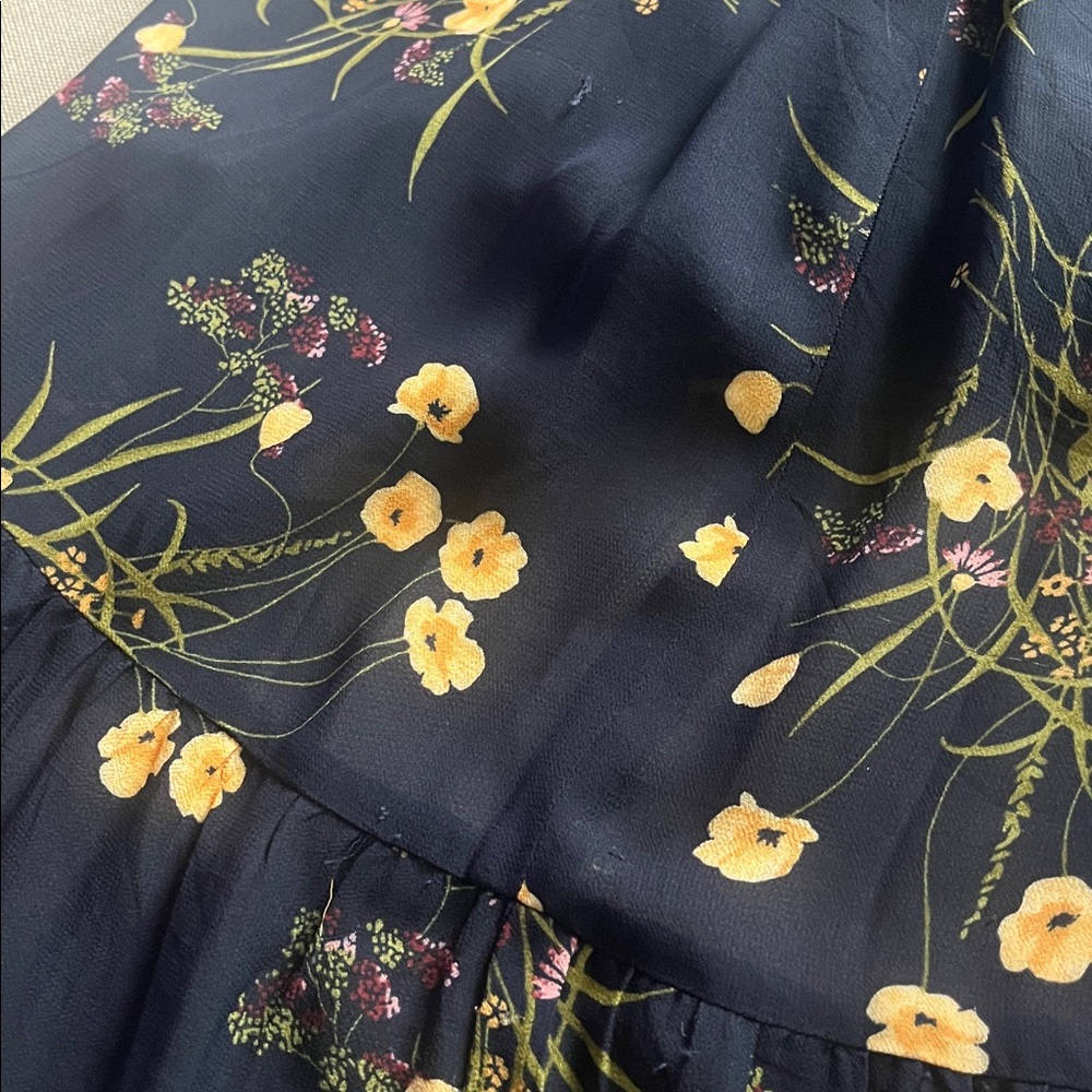 Reformation Nikita Navy Midi Dress Sz 6 - Picture 7 of 7